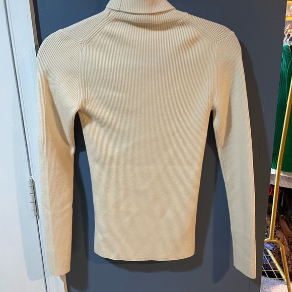Kenzo Cream Ribbed Top with Iconic Patch - Picture 2 of 5